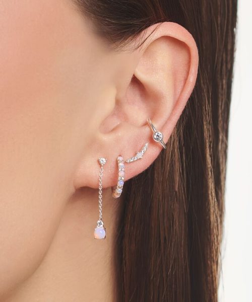 Thomas Sabo Single Ear Stud Vintage Shimmering Pink Opal-Coloured Stone - Bilde 3