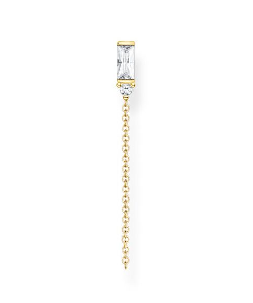 Thomas Sabo Single Earring White Stone Gold