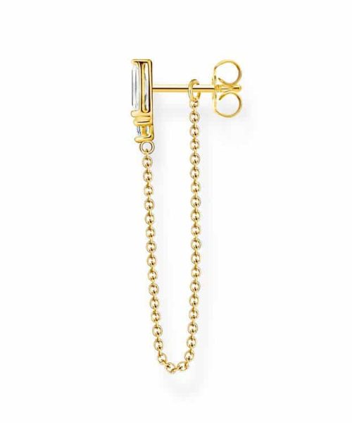 Thomas Sabo Single Earring White Stone Gold - Bilde 2