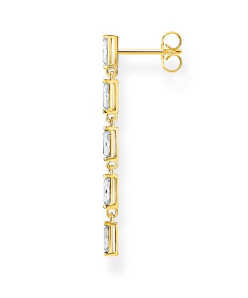 Thomas Sabo Single Earring White Stones Gold - Bilde 2