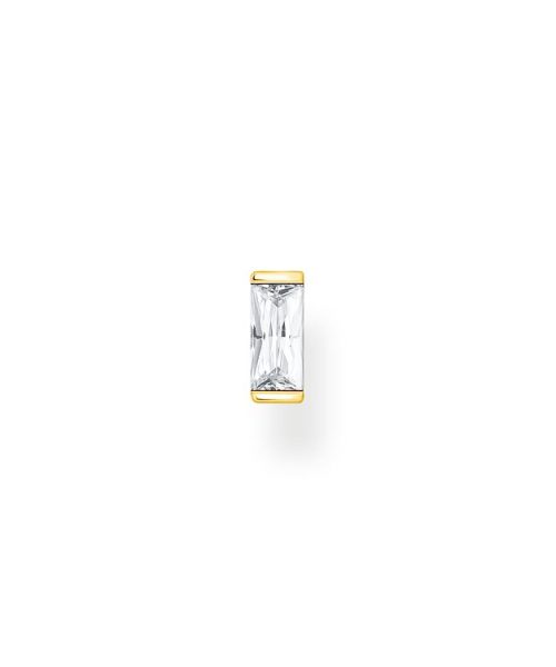 Thomas Sabo Single Ear Stud White Stone Gold