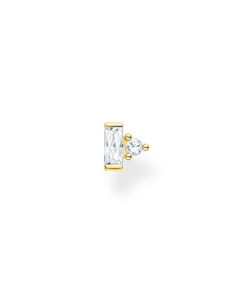 Thomas Sabo Single Ear Stud White Stone Gold