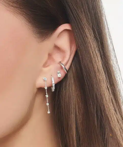 Thomas Sabo Single Ear Stud Vintage White Stones Gold - Bilde 3