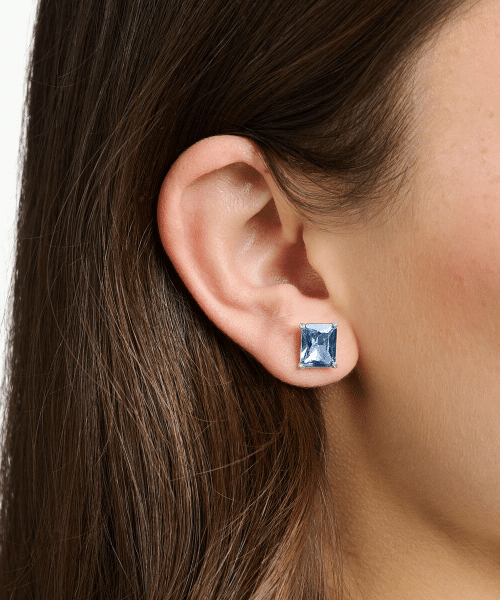 Thomas Sabo Ear studs with aquamarine-coloured stone silver - Bilde 2