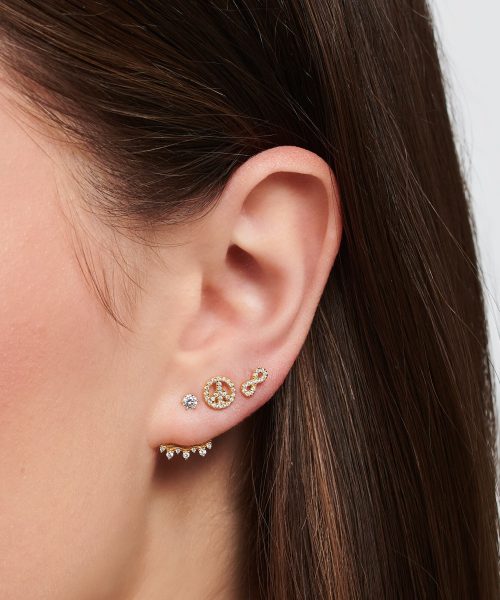 Thomas Sabo Single ear stud peace gold - Bilde 3
