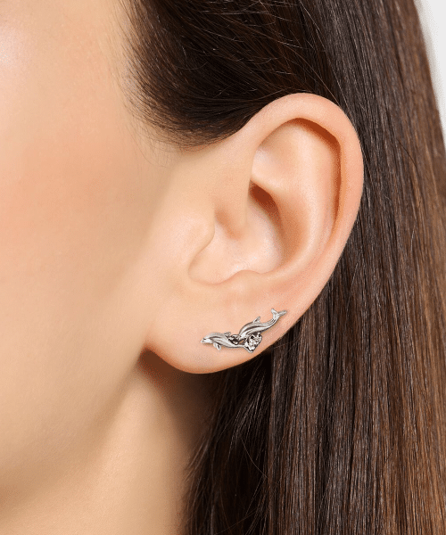 Thomas Sabo Ear climber dolphins with blue stones - Bilde 3