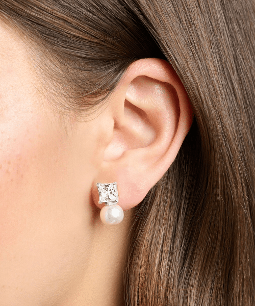 Thomas Sabo Ear studs pearl with white stone silver - Bilde 2