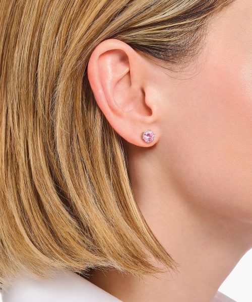 Thomas Sabo Silver ear studs with pink zirconia in brilliant cut - Bilde 2