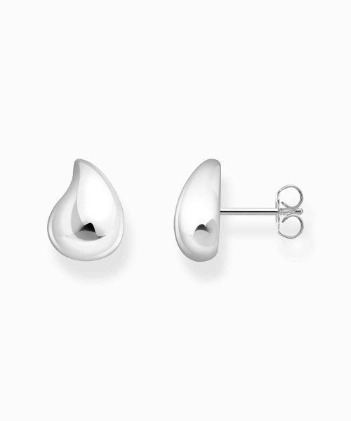 Thomas Sabo Small silver ear studs in organic shape