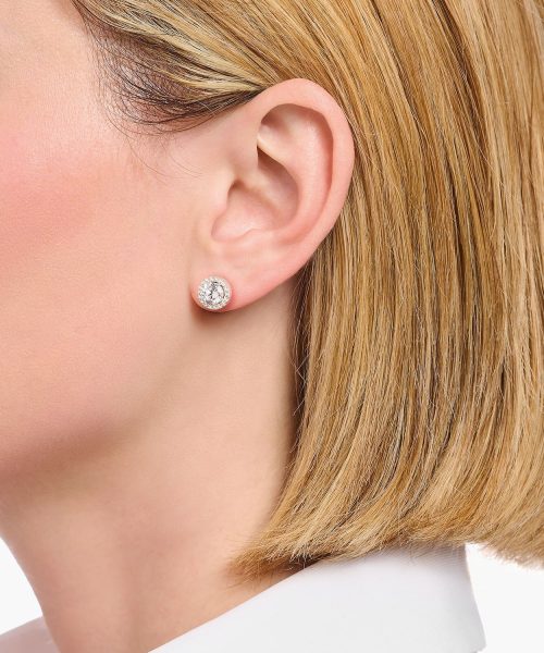Thomas Sabo Silver halo ear studs with white zirconia in brilliant cut - Bilde 2
