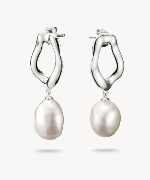 Thomas Sabo Silver earrings with frehswater pearl Natural Beauty