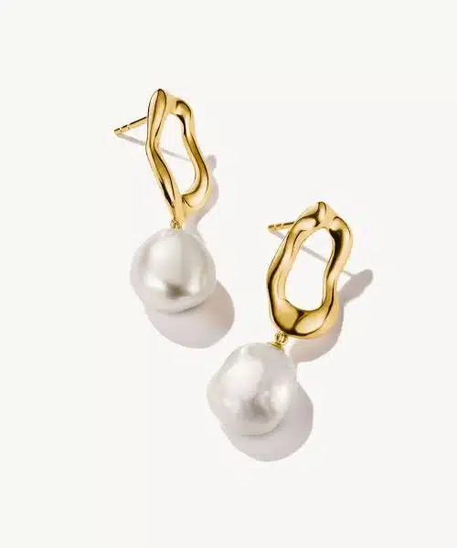 Thomas Sabo Gold-plated earrings with freshwater pearl Natural Beauty - Bilde 2