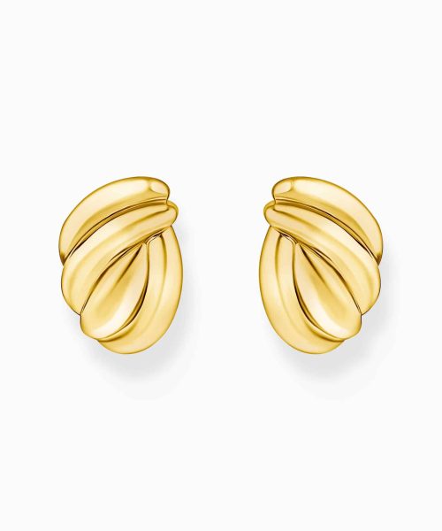 Thomas Sabo Gold-plated organic-shaped stud earrings - Bilde 2