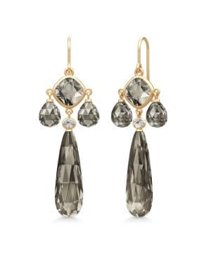 Julie Sandlau Ofelia Chandeliers Smokey Crystal