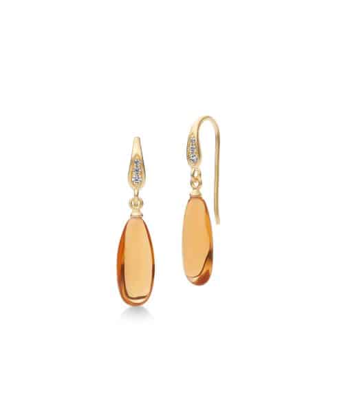 Julie Sandlau Fay Earrings Champagne Crystal