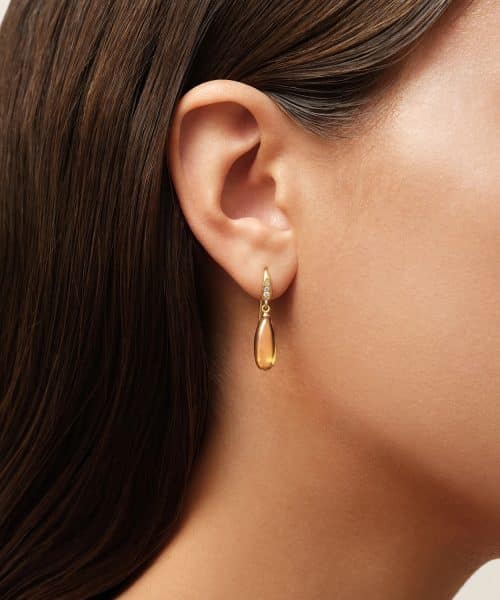 Julie Sandlau Fay Earrings Champagne Crystal - Bilde 2