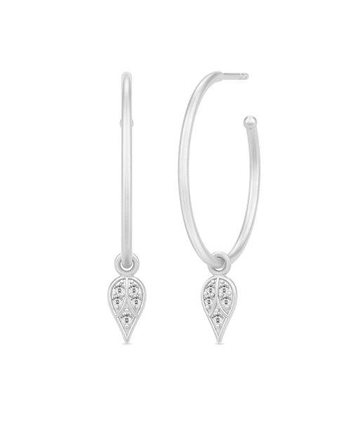 Julie Sandlau - Peacock hoops rhodium