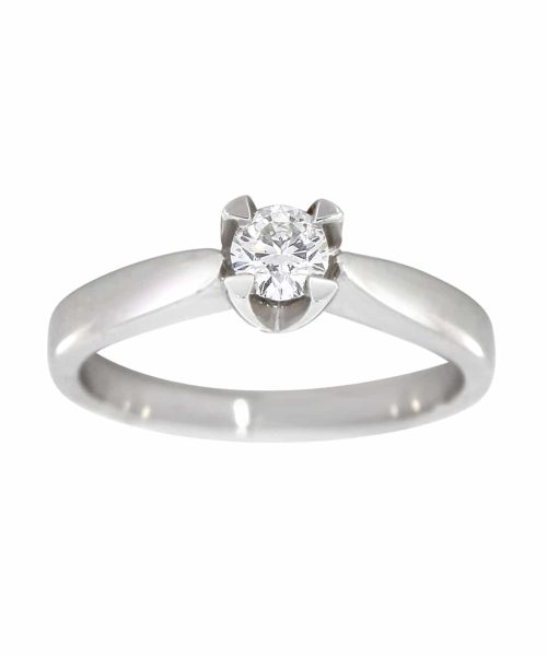 Adele enstens diamantring i hvitt gull 0.30ct TW.SI