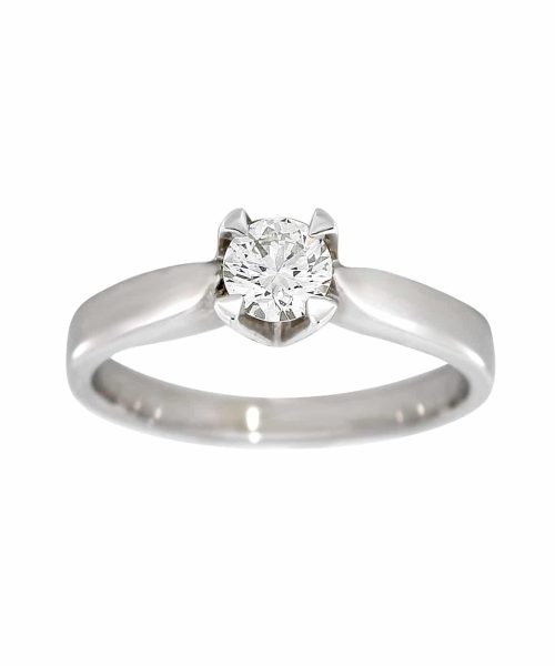 Adele enstens diamantring i hvitt gull 0.40ct TW.SI