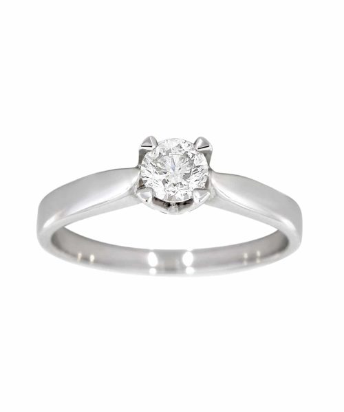 Adele enstens diamantring i hvitt gull 0.50ct TW.SI