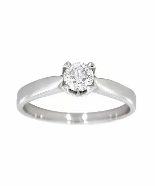 Adele enstens diamantring i hvitt gull 0.50ct TW.SI
