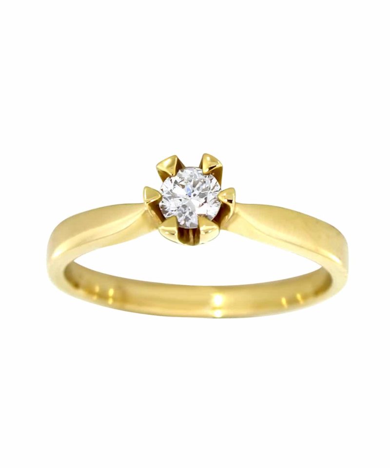 Victoria Gult Gull Diamantring 0.20ct TW.SI