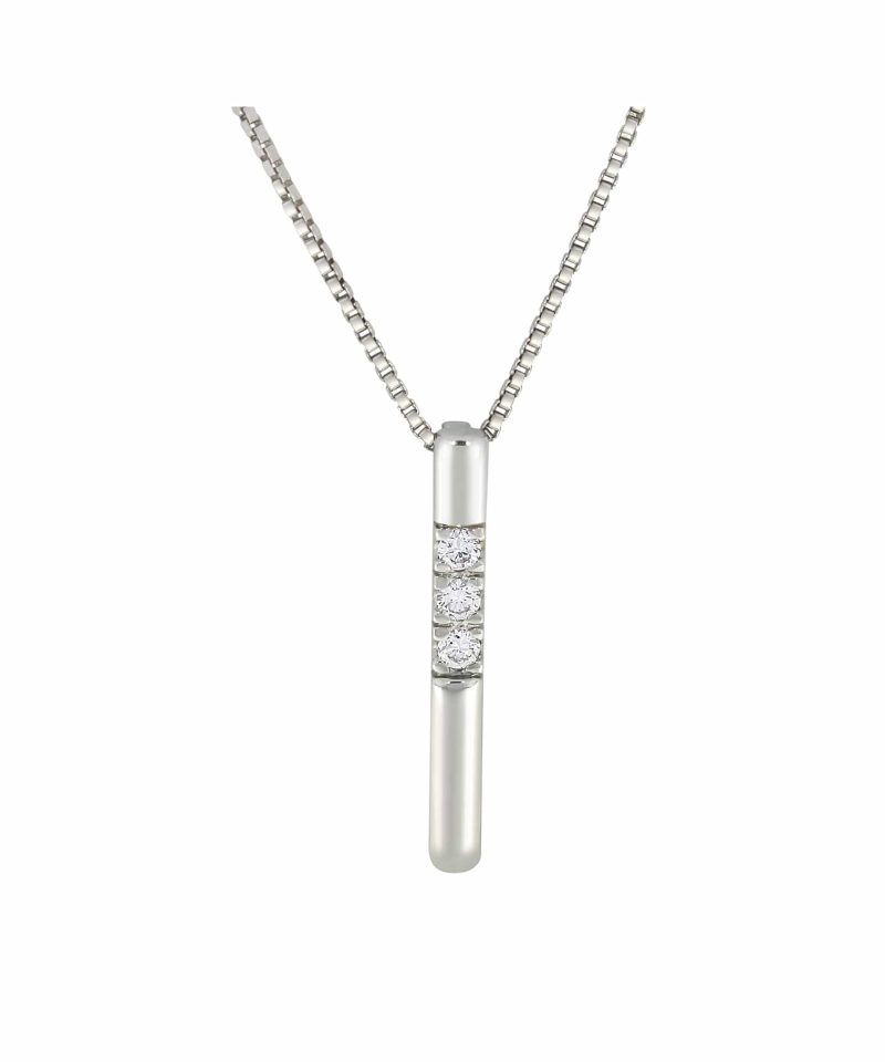 Diamantanheng alliansestav i hvitt gull 0.15ct TW.SI