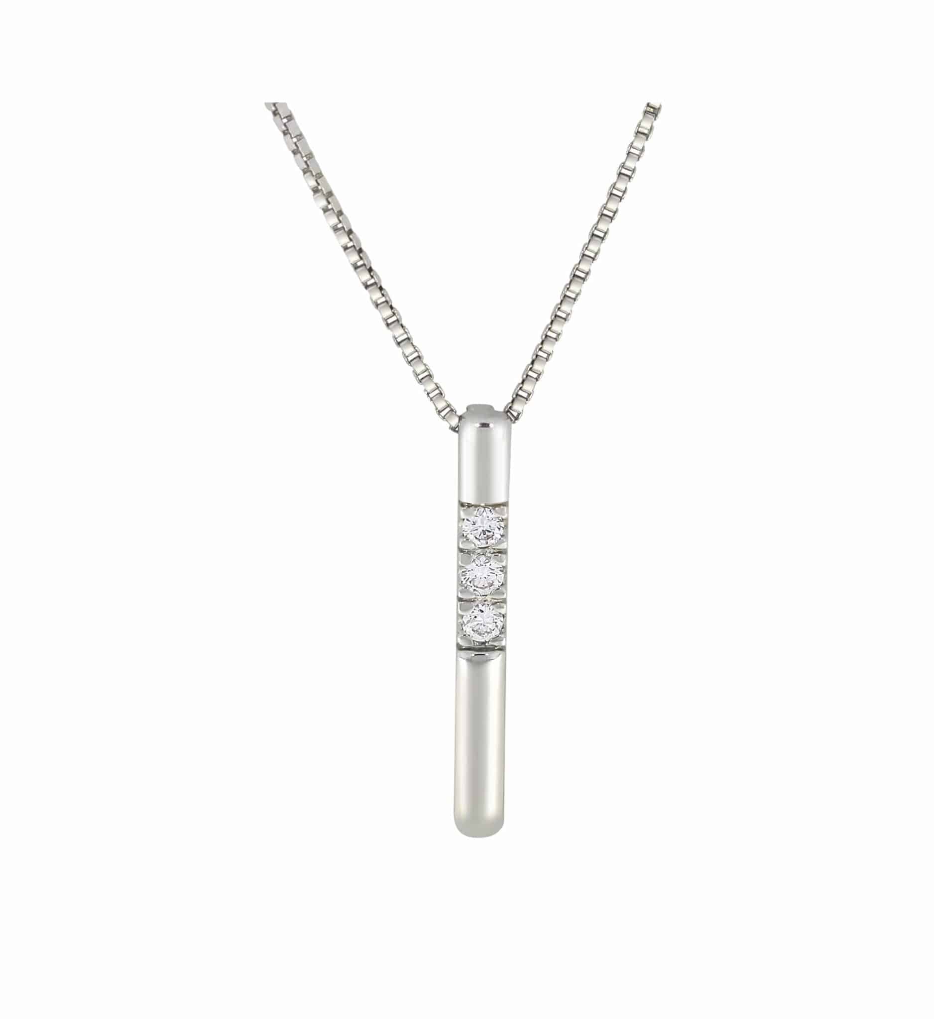 Diamantanheng alliansestav i hvitt gull 0.15ct TW.SI