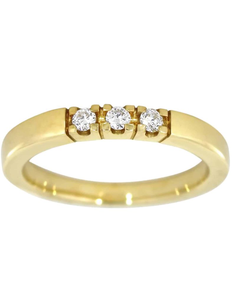 Alliansering i Gult Gull med Diamant 0,15ct TW.SI