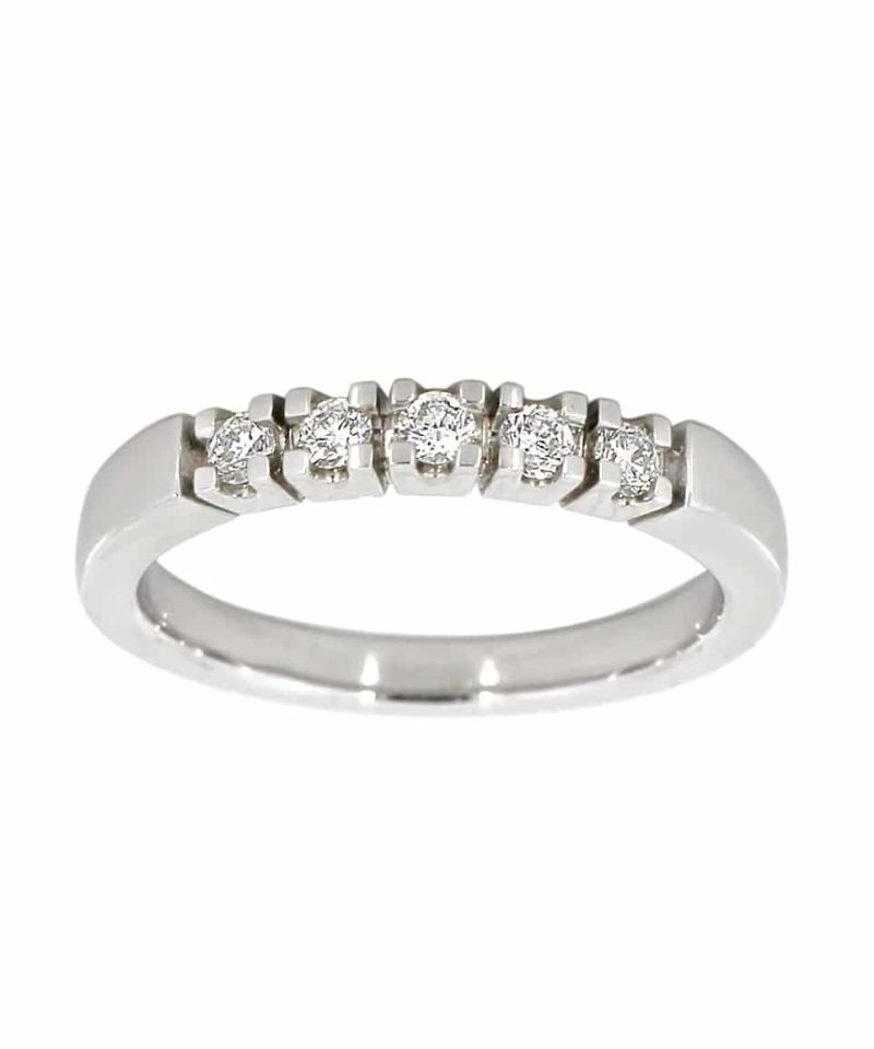 Alliansering i hvitt gull 0.25ct TW.SI