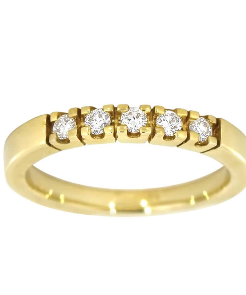 Alliansering i Gult Gull med Diamant 0,25ct TW.SI