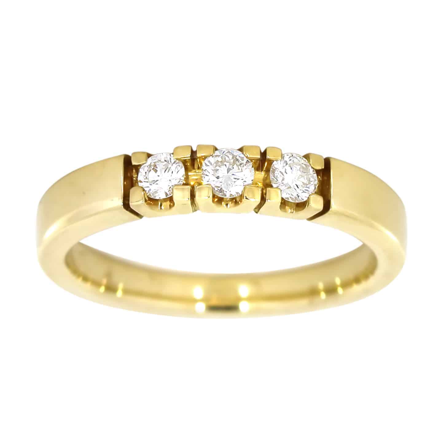 Alliansering i Gult Gull med Diamant 0,21ct TW.SI