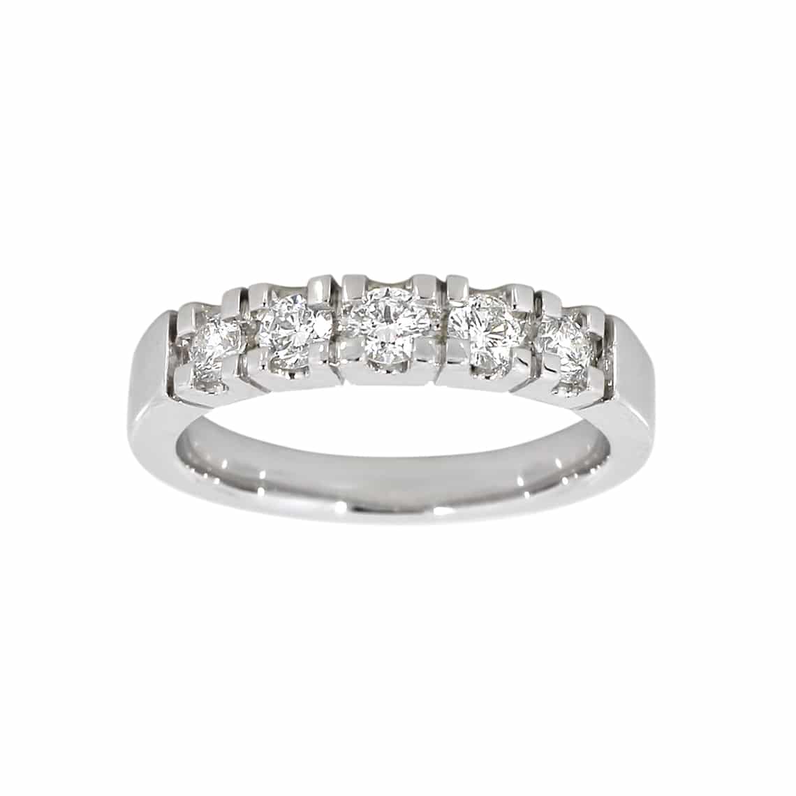 Alliansering i hvitt gull 0.50ct TW.SI