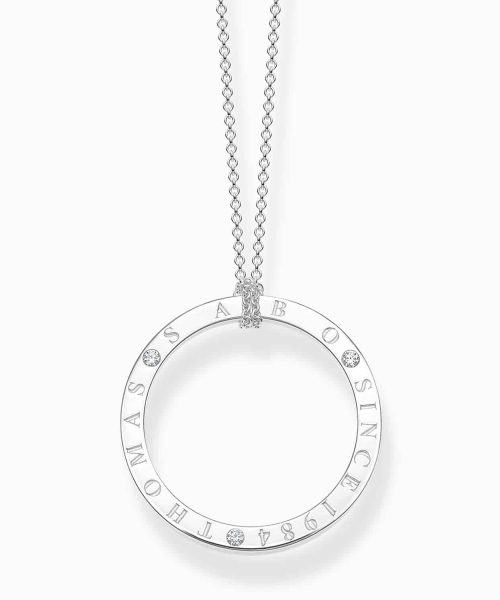 Thomas Sabo Necklace circle with white stones silver