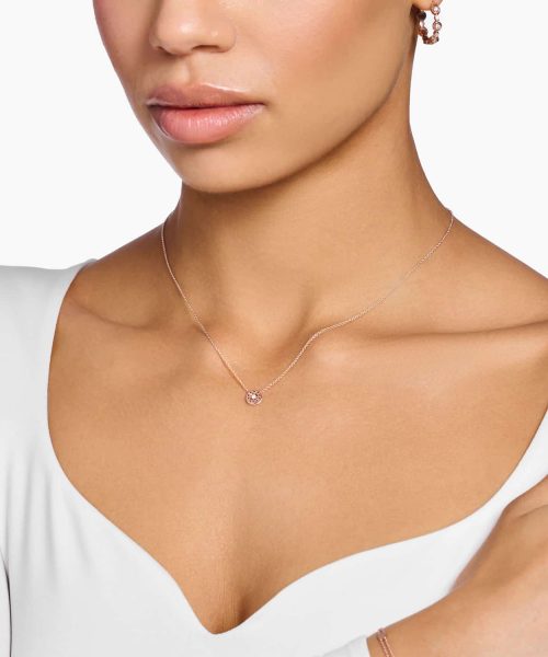 Thomas Sabo Necklace circle with white stone rose gold plated - Bilde 2