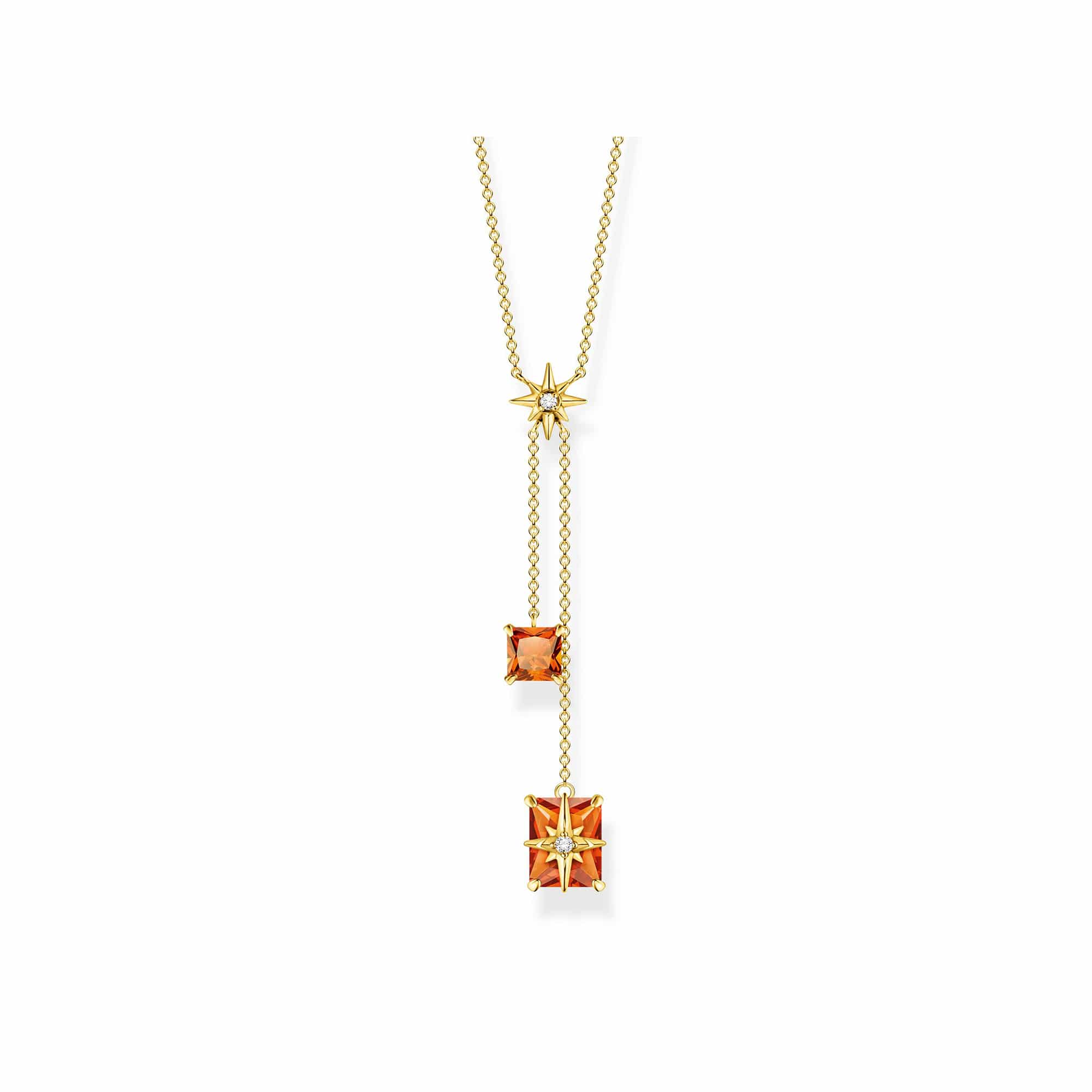 Thomas Sabo Necklace orange stones with star