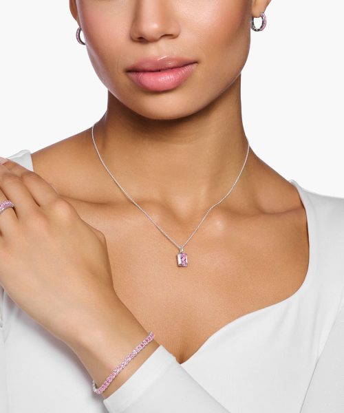 Thomas Sabo Necklace with pink and white stones silver - Bilde 2