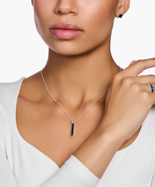 Thomas Sabo Necklace with black stones silver - Bilde 3