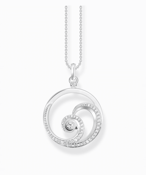 Thomas Sabo Necklace wave with white stones