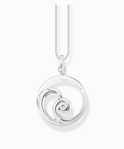 Thomas Sabo Necklace wave with white stones - Bilde 2