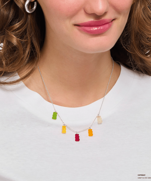 Thomas Sabo Silver necklace with 5 colourful goldbears - Bilde 2