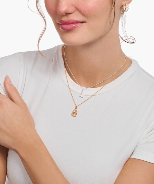 Thomas Sabo Gold-plated necklace with intertwined hearts pendant - Bilde 2