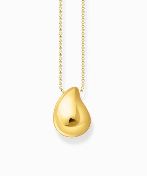 Thomas Sabo Gold-plated necklace with pendant in organic drop-shape