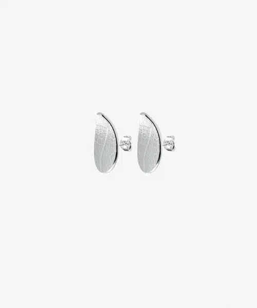 Drakenberg Sjölin Leaf Drop Studs Fixed Silver