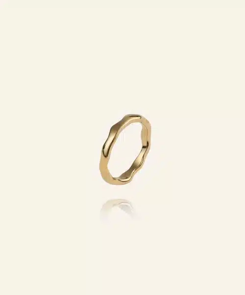 Mockberg Wavy Petite Gold Ring - Bilde 2