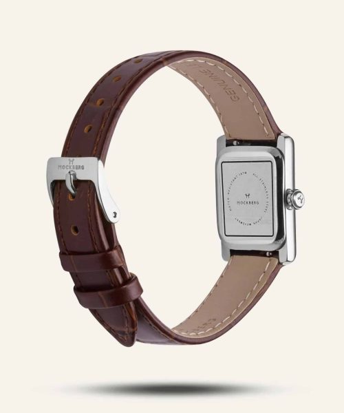 Mockberg Timeless Brown Leather Silver Watch 19x28mm - MB0248 - Bilde 3