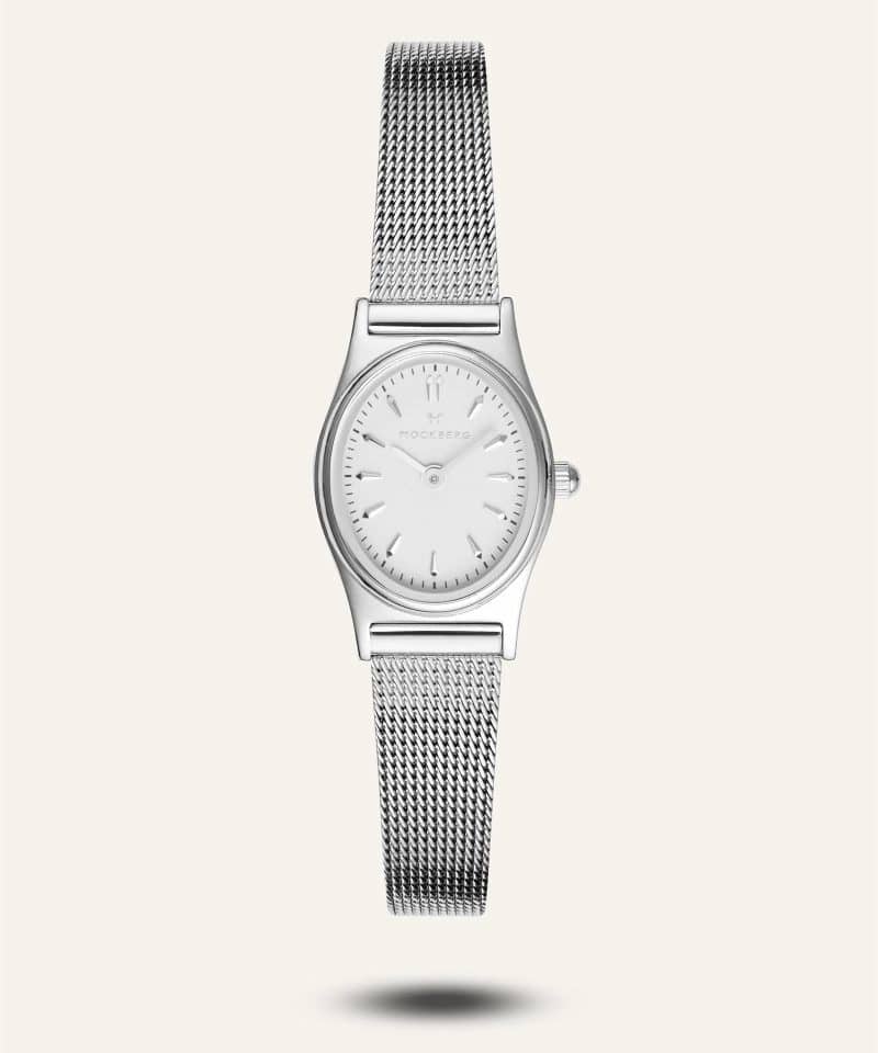 Mockberg Retro Mesh Silver Watch 28.5mm - MB0254