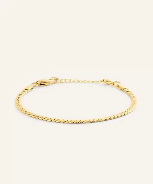 Mockberg Serpentine Chain Gold Bracelet