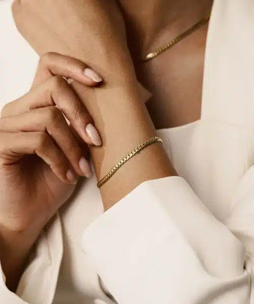 Mockberg Serpentine Chain Gold Bracelet - Bilde 3