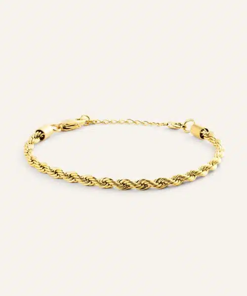 Mockberg Bold Rope Chain Gold Bracelet